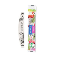 BEZPIECZNY PAKIET Pilnik do paznokci PÓŁKSIĘŻYC 100/180 STANDARD - FLAMING