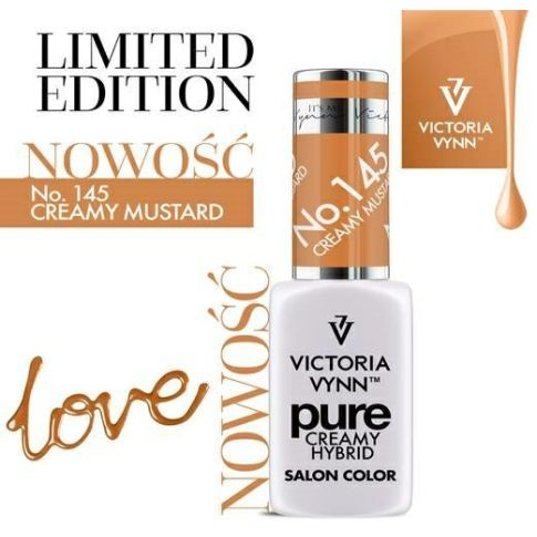 VICTORIA VYNN 145 Pure Creamy Hybrid Creamy Mustard kremowy Lakier hybrydowy 8ml