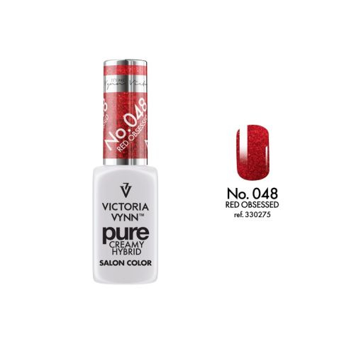 VICTORIA VYNN 048 Pure Creamy Hybrid Red Obsessed kremowy Lakier hybrydowy 8ml 