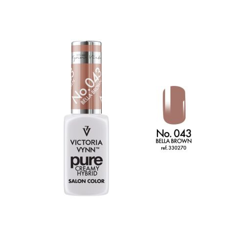 VICTORIA VYNN 043 Pure Creamy Hybrid Bella Brown kremowy Lakier hybrydowy 8ml 