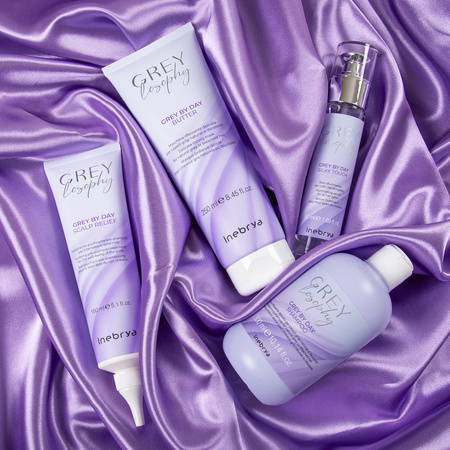 Inebrya Greylosophy Grey By Day Rozświetlająca Maska Do Włosów Blond i Siwych 250 ml