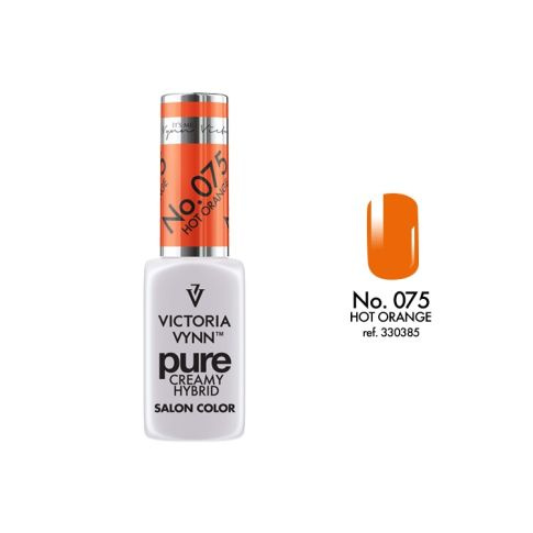 VICTORIA VYNN 075 Pure Creamy Hybrid Hot Orange kremowy Lakier hybrydowy 8ml 