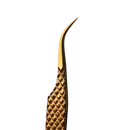 Noble Lashes Pęseta Do Przedłużania Rzęs Noble Gold PRO 4