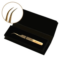 Noble Lashes Pęseta Do Przedłużania Rzęs Noble Gold PRO 4