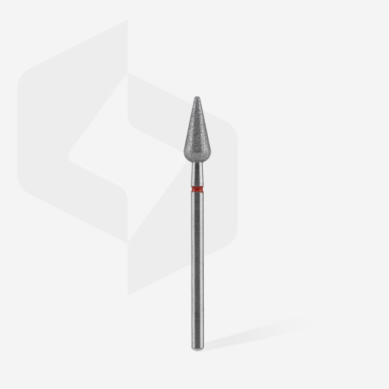 Staleks Frez Diamentowy Grusza Ostra Czerwona Expert 5 mm/12 mm