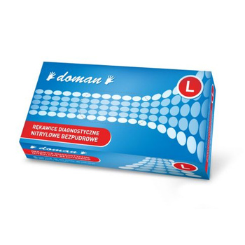 Doman Rękawice Nitrylowe Niebieskie L 100 szt.