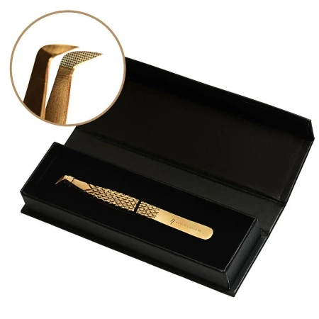 Noble Lashes Pęseta Do Przedłużania Rzęs Noble Gold PRO 2