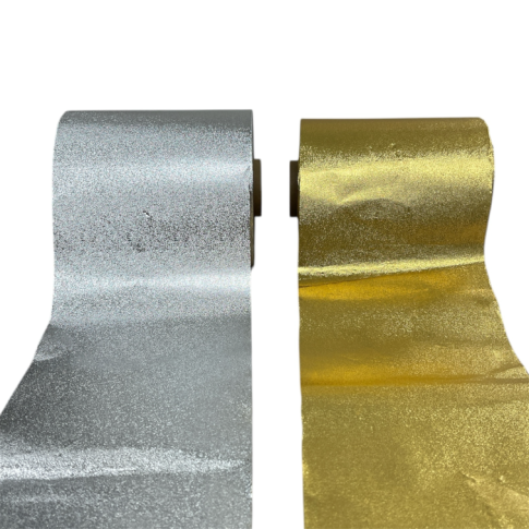 Folia Fryzjerska Aluminiowa Srebrna Ryflowana z Podajnikiem 100 metrów 