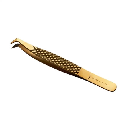 Noble Lashes Pęseta Do Przedłużania Rzęs Noble Gold PRO 2