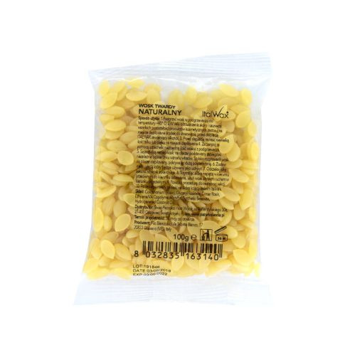 ItalWax Wosk Twardy w Granulkach Do Depilacji Bezpaskowej Naturalny 100g 