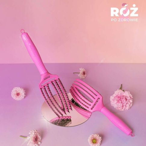 Olivia Garden Finger Brush Bright Pink Szczotka Do Włosów