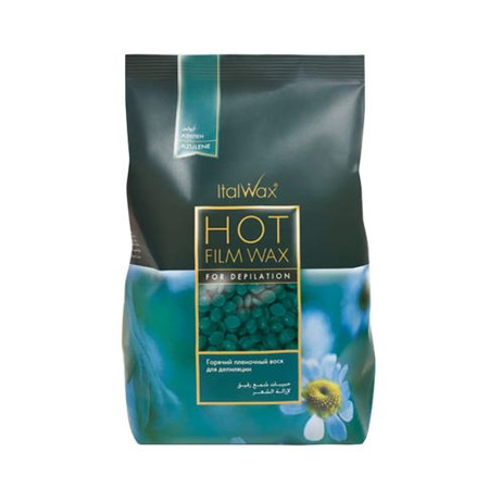 ItalWax Wosk Twardy w Granulkach Do Depilacji Bezpaskowej Azulenowy 500 g