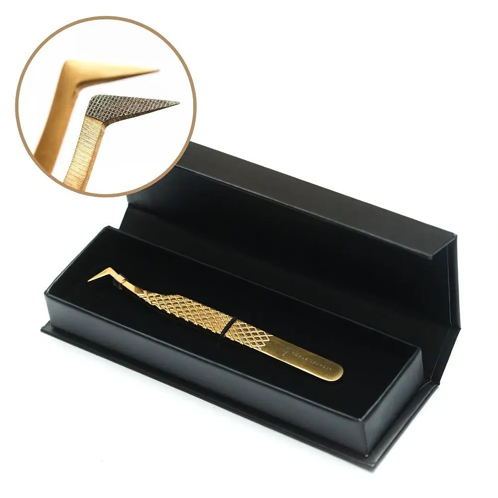 Noble Lashes Pęseta Do Przedłużania Rzęs Noble Gold PRO 1