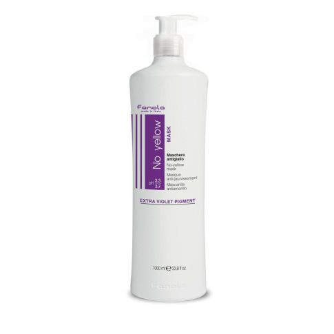 Fanola No Yellow Maska Neutralizująca Żółte Tony do Włosów Blond i Siwych 1000 ml