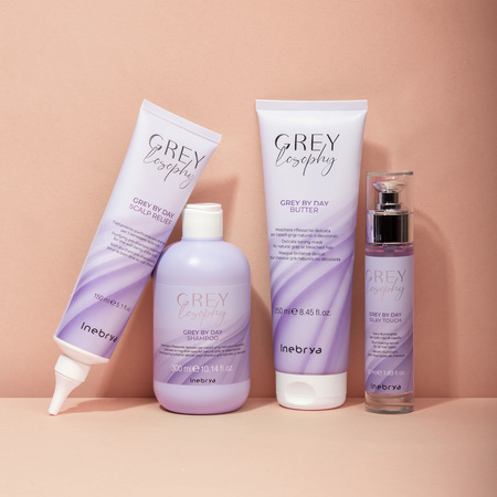 Inebrya Greylosophy Grey By Day Rozświetlająca Maska Do Włosów Blond i Siwych 250 ml