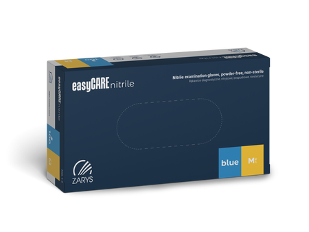 Zarys Easy Care Rękawice Niebieskie Nitrylowe M 100 szt.