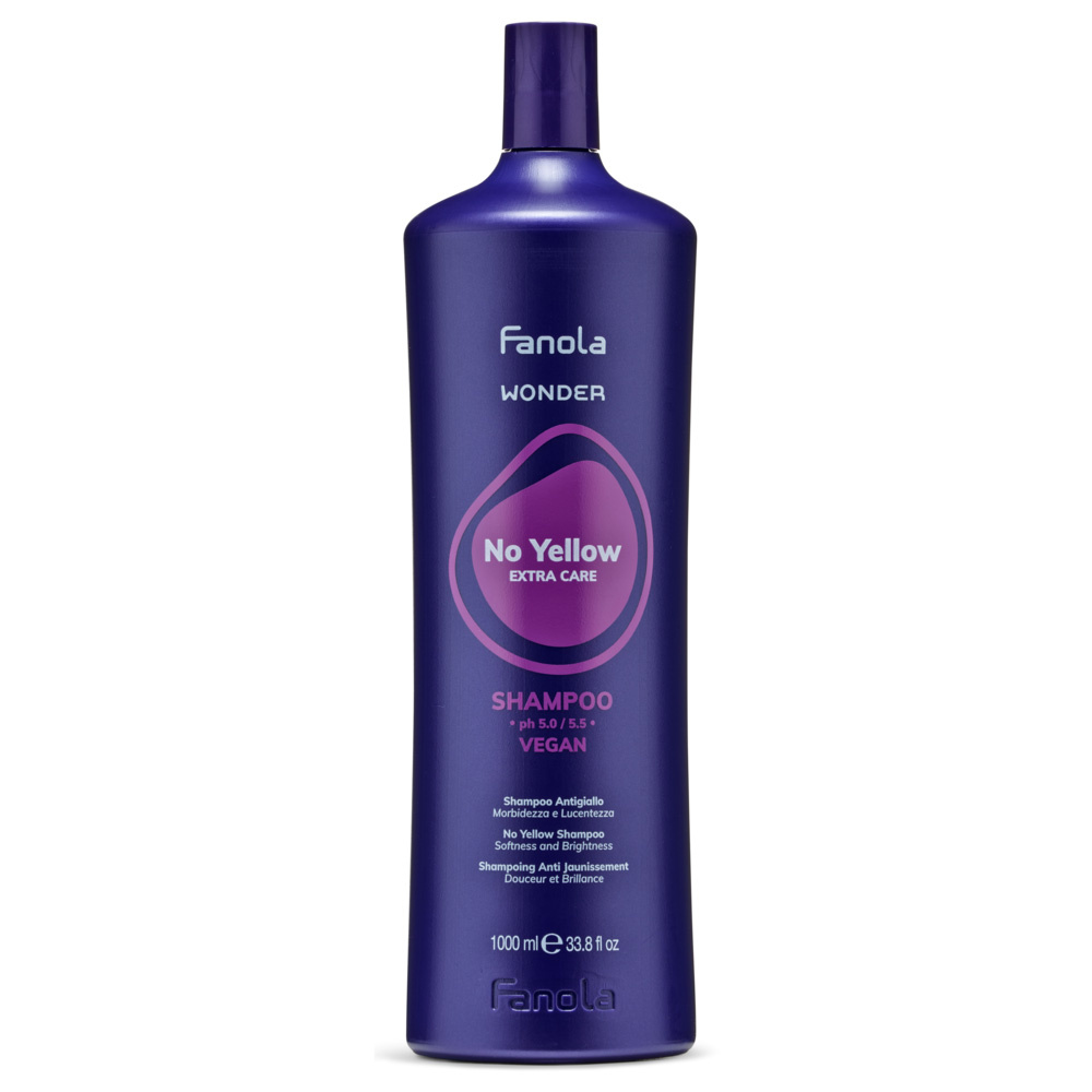 Fanola Wonder No Yellow Szampon Neutralizujący do Włosów Blond Rozjaśnianych i Siwych 1000 ml