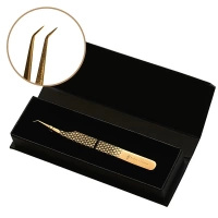 Noble Lashes Pęseta Do Przedłużania Rzęs Noble Gold PRO 3