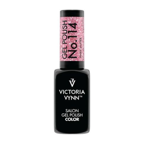 VICTORIA VYNN 114 Gel Polish Color Pink Glitter Lakier hybrydowy 8ml 