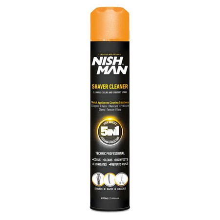 Nishman Shaver Cleaner Spray Do Maszynek 5in1 400 ml 