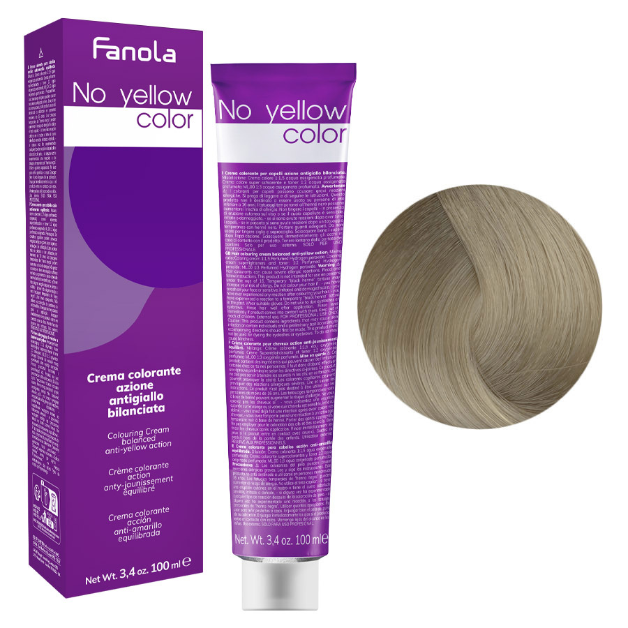 FANOLA No Yellow 9 farba do włosów ICE BLONDE MIX 1:1,5 100ml 