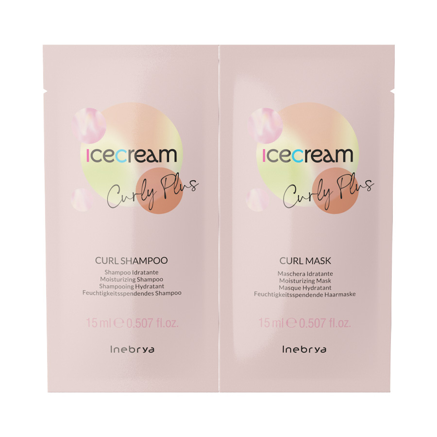 Zestaw Inebrya Curly Plus Szampon 15 ml + Maska 15 ml 