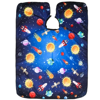 Poniks Peleryna Fryzjerska Dla Dzieci - Kosmiczna Przygoda 135 x 100 cm