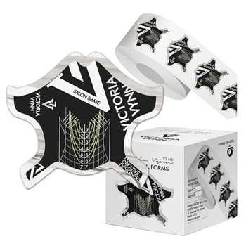 VICTORIA VYNN Formy do paznokci Czarne 100szt 