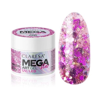Claresa Megastar Art Gel Żel Do Zdobień Pink Pixel 10g 